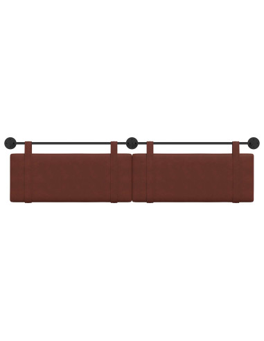Testata appesa Marrone Lucido 210 x 55 x 5 cm PU Antico