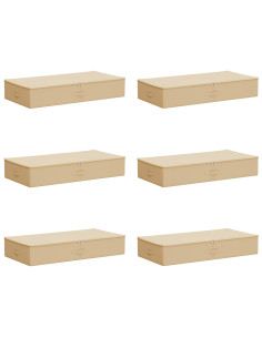 Scatola di Stoccaggio 6 pcs Crema 100 x 50 x 18 cm 2