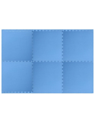 Tappetino per piscina 6 pcs Blu 2,16 ㎡ Schiuma EVA