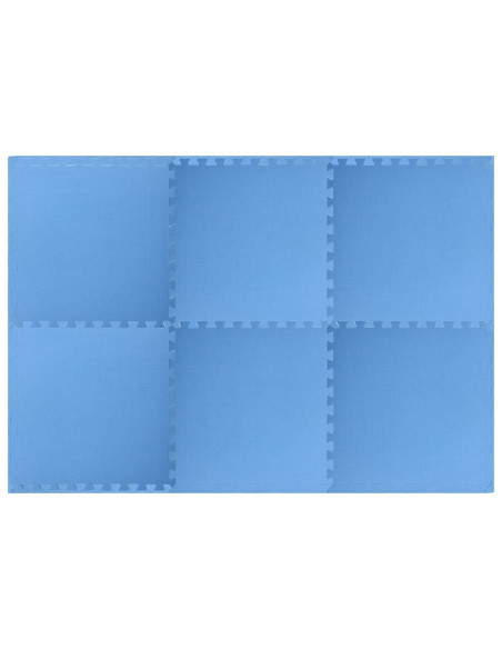 Tappetino per piscina 6 pcs Blu 2,16 ㎡ Schiuma EVA