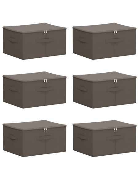 Scatola di Stoccaggio 6 pcs Grigio 43 x 34 x 23 cm