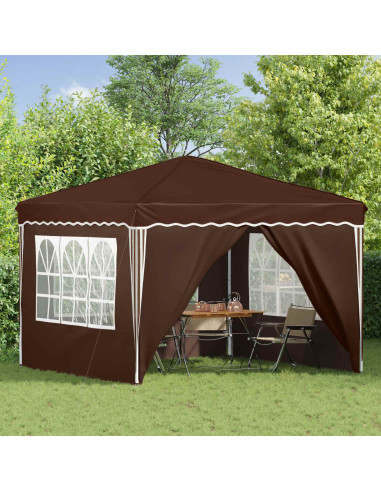Tenda per feste a pop-up Marrone 288 x 288 x 245 cm