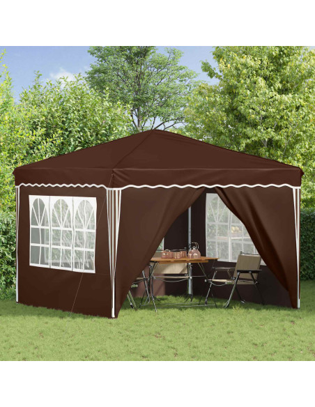 Tenda per feste a pop-up Marrone 288 x 288 x 245 cm
