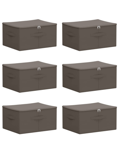 Scatola di Stoccaggio 6 pcs Grigio 50 x 30 x 25 cm