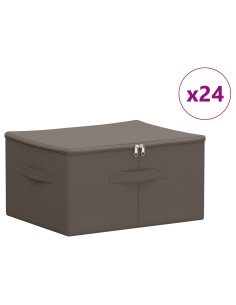 Scatola di Stoccaggio 24 pcs Grigio 50 x 30 x 25 cm 2