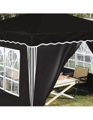 Tenda per feste a pop-up Nero 288 x 288 x 245 cm Tessuto Oxford