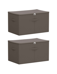 Scatola di Stoccaggio 2 pcs Grigio 55 x 35 x 32 cm 2