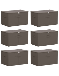 Scatola di Stoccaggio 6 pcs Antracite 55 x 35 x 32 cm 2