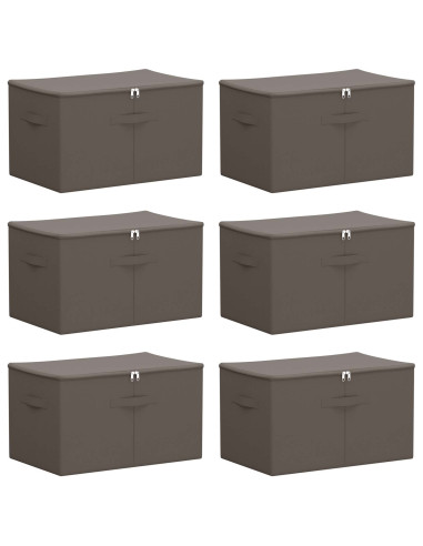 Scatola di Stoccaggio 6 pcs Antracite 55 x 35 x 32 cm