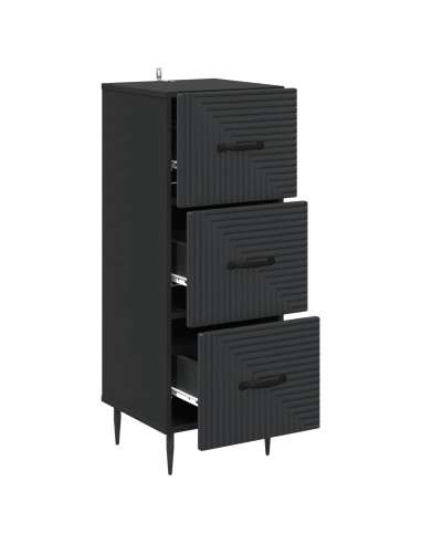 Mobile con Cassetti Nero 33 x 34,5 x 89,5 cm
