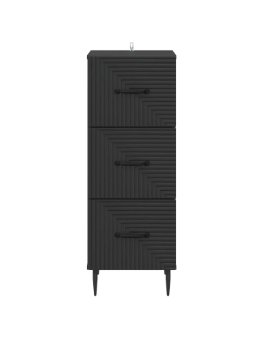 Mobile con Cassetti Nero 33 x 34,5 x 89,5 cm
