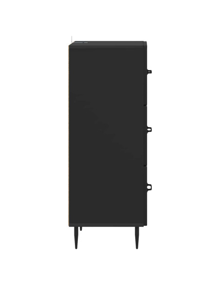 Mobile con Cassetti Nero 33 x 34,5 x 89,5 cm