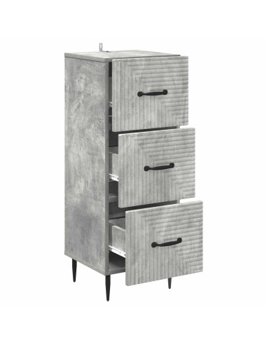 Mobile con Cassetti Grigio Cemento 33 x 34,5 x 89,5 cm