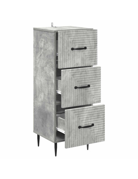 Mobile con Cassetti Grigio Cemento 33 x 34,5 x 89,5 cm