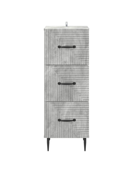 Mobile con Cassetti Grigio Cemento 33 x 34,5 x 89,5 cm
