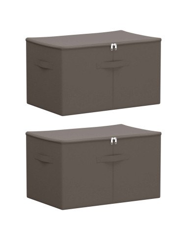 Scatola di Stoccaggio 2 pcs Grigio 60 x 43 x 35 cm