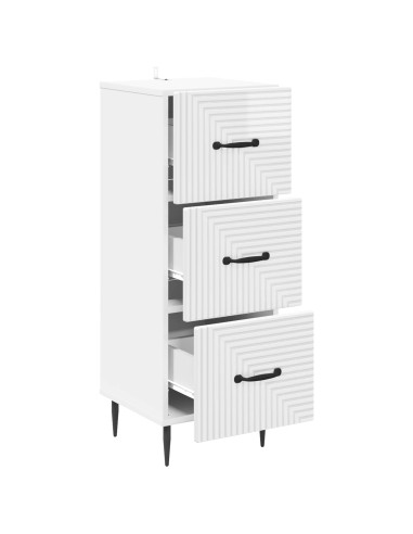 Mobile con Cassetti Bianco Lucido 33 x 34,5 x 89,5 cm