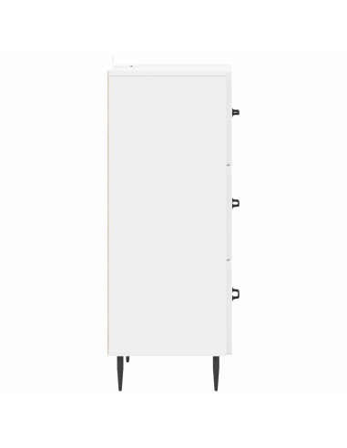 Mobile con Cassetti Bianco Lucido 33 x 34,5 x 89,5 cm
