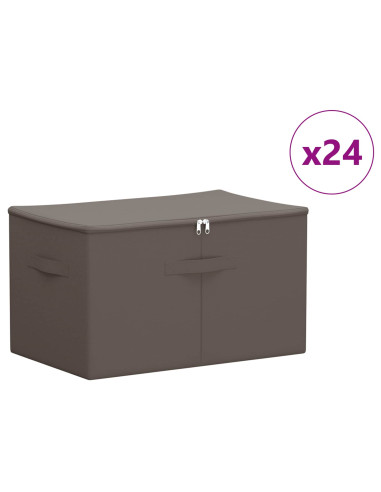 Scatola di Stoccaggio 24 pcs Grigio 60 x 43 x 35 cm