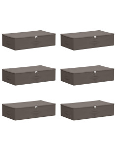 Scatola di Stoccaggio 6 pcs Grigio 70 x 40 x 18 cm 2
