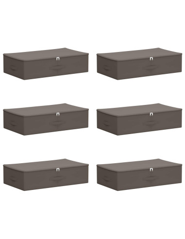 Scatola di Stoccaggio 6 pcs Grigio 70 x 40 x 18 cm