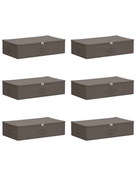 Scatola di Stoccaggio 6 pcs Grigio 70 x 40 x 18 cm