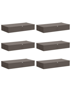 Scatola di Stoccaggio 6 pcs Grigio 90 x 48 x 15 cm 2
