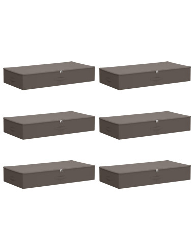 Scatola di Stoccaggio 6 pcs Grigio 90 x 48 x 15 cm
