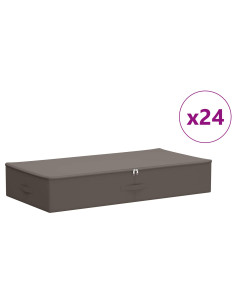 Scatola di Stoccaggio 24 pcs Grigio 90 x 48 x 15 cm 2
