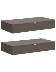 Scatola di Stoccaggio 2 pcs Grigio 100 x 50 x 18 cm 2