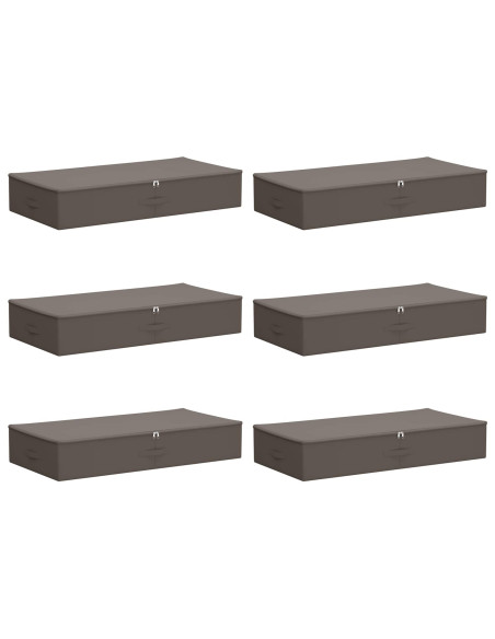 Scatola di Stoccaggio 6 pcs Grigio 100 x 50 x 18 cm