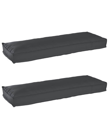 Set di Cuscini per Pallet 2 pcs Nero 120 x 40 x 8 cm