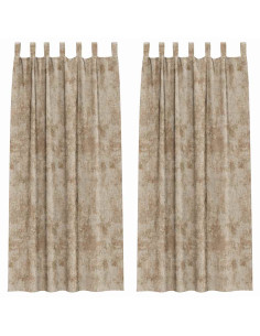 Tende in Velluto con tende 2 pcs Champagne 260 x 140 cm Velluto 2