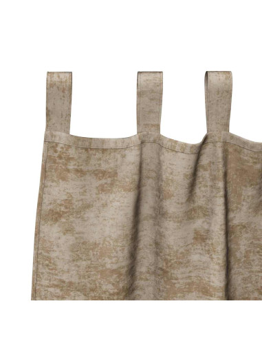 Tende in Velluto con tende 2 pcs Champagne 260 x 140 cm Velluto