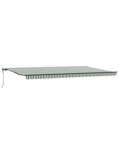 Tenda Retrattile Verde e Bianco 600 × 300 cm