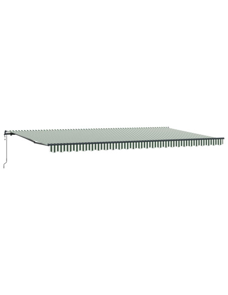 Tenda Retrattile Verde e Bianco 600 × 300 cm