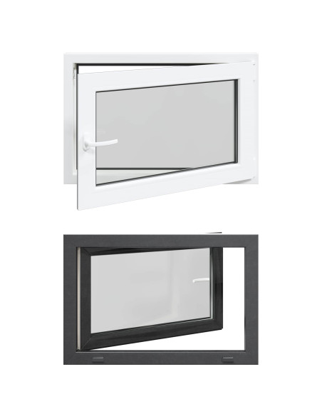 Finestra per Soffitta RISOR Antracite 80 x 70 cm PVC e Vetro