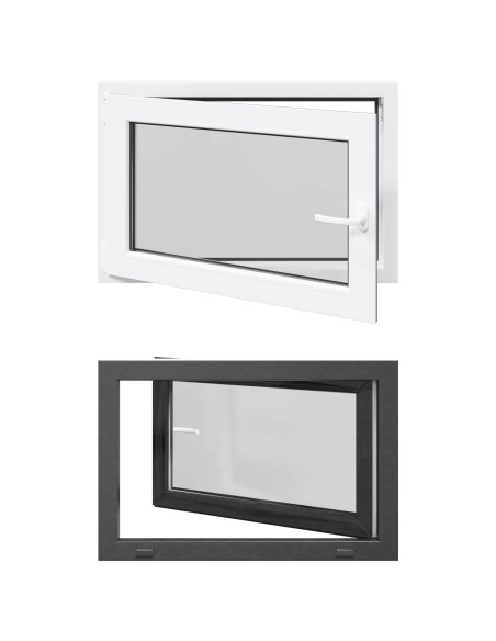 Finestra per Soffitta RISOR Antracite 90 x 50 cm PVC e Vetro