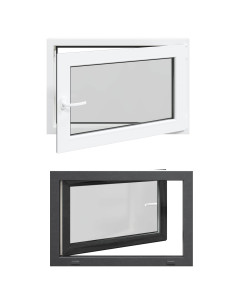 Finestra per Soffitta RISOR Antracite 90 x 50 cm PVC e Vetro 2