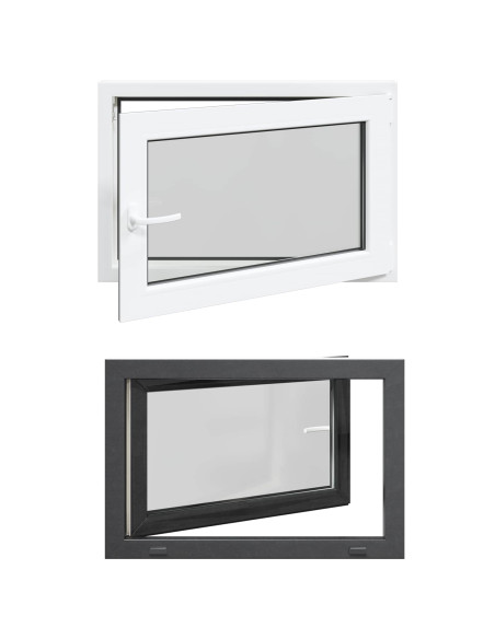 Finestra per Soffitta RISOR Antracite 90 x 50 cm PVC e Vetro