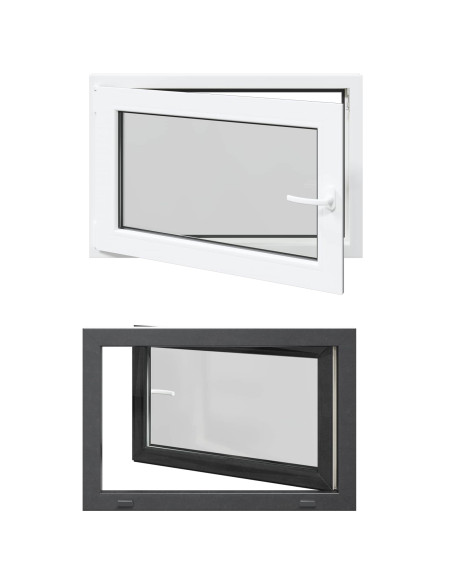 Finestra per Soffitta RISOR Antracite 90 x 60 cm PVC e Vetro