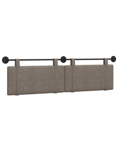 Testata appesa Tinta unita Grigio 190 x 55 x 5 cm PU Antico 2