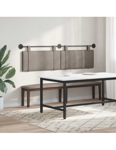 Testata appesa Tinta unita Grigio 190 x 55 x 5 cm PU Antico