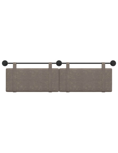 Testata appesa Tinta unita Grigio 190 x 55 x 5 cm PU Antico
