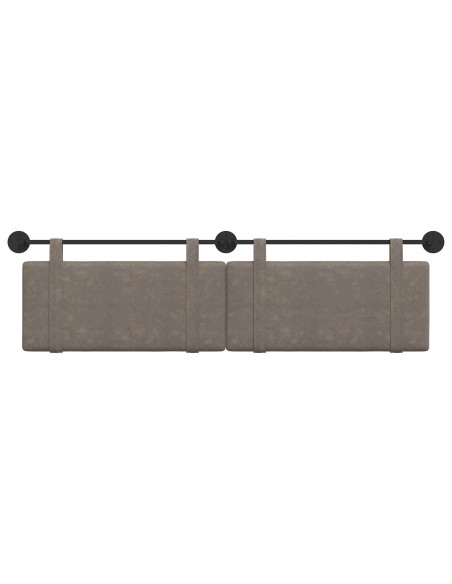 Testata appesa Tinta unita Grigio 190 x 55 x 5 cm PU Antico