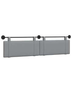 Testata appesa Grigio chiaro 210 x 55 x 5 cm Tessuto 2