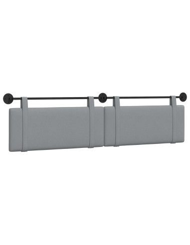 Testata appesa Grigio chiaro 210 x 55 x 5 cm Tessuto