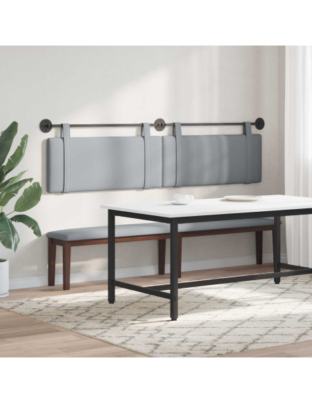Testata appesa Grigio chiaro 210 x 55 x 5 cm Tessuto