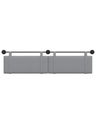 Testata appesa Grigio chiaro 210 x 55 x 5 cm Tessuto