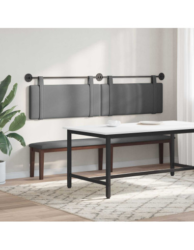 Testata appesa Tinta unita Grigio scuro 210 x 55 x 5 cm Tessuto